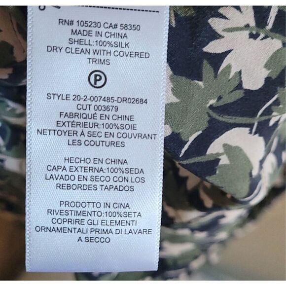 Equipment, Arlinne Printed Silk Dress size Medium new without tags - Picture 6 of 7